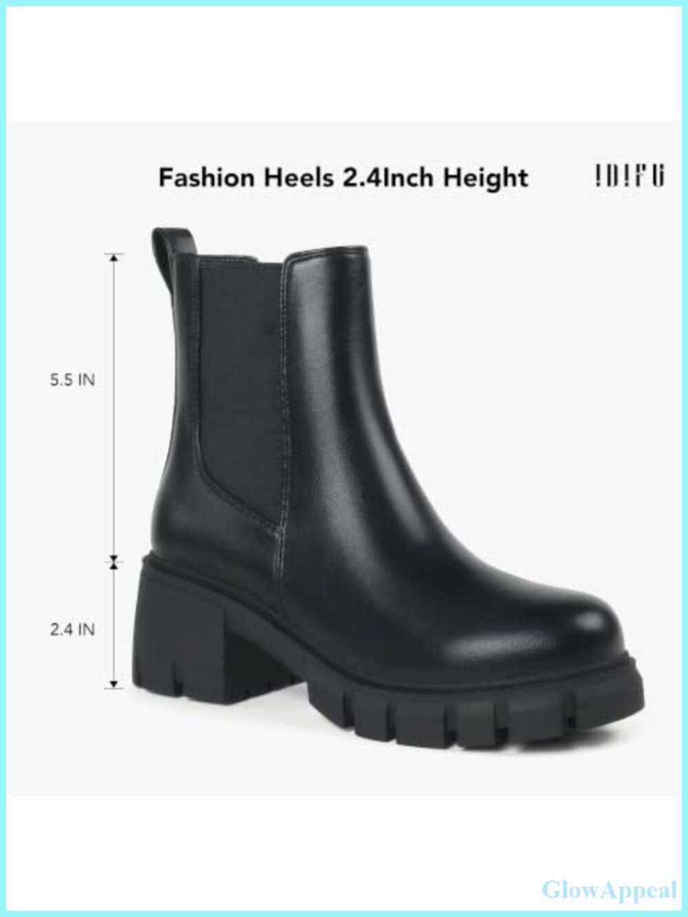 Chelsea Ankle Boots Chunky Platform Slip On Booties - Picture 3 of 5